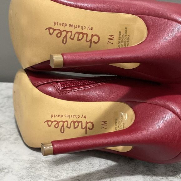 Charles by Charles David Poca Cherry 
Women's Boots/Booties Size 7 Faux Leather - Picture 14 of 16